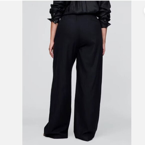 GAP 365 High-Rise Linen Rayon Trouser Pants 4P Black Size 4 PETITE #713998 RT$90 - Picture 7 of 8